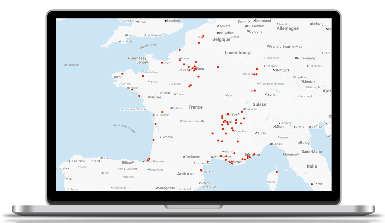 Illustration maillage territorial et zones d’exclusivité
